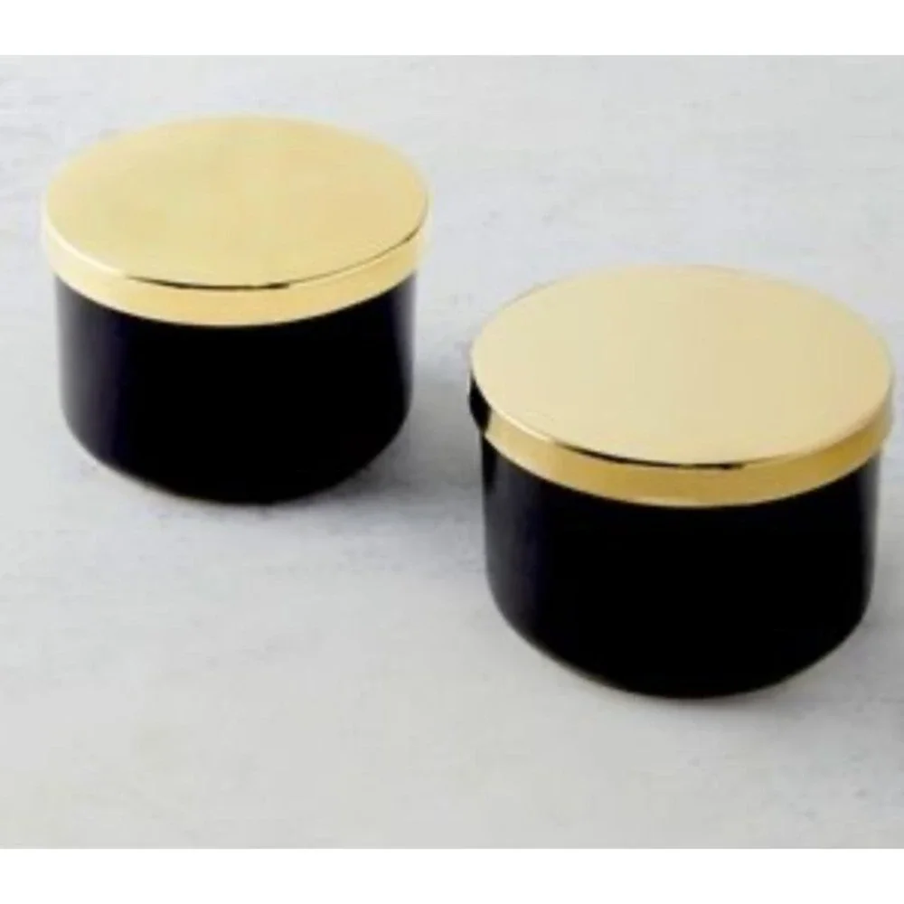 Multi Use Ceramic Storage Containers w/Metal Lids Food Safe Too Z Gallerie